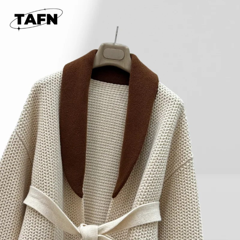 Cárdigan de cachemira retro 2025 para mujer: diseño elegante para comodidad informal Estilo vintage y calidez acogedora para uso diario AG3101