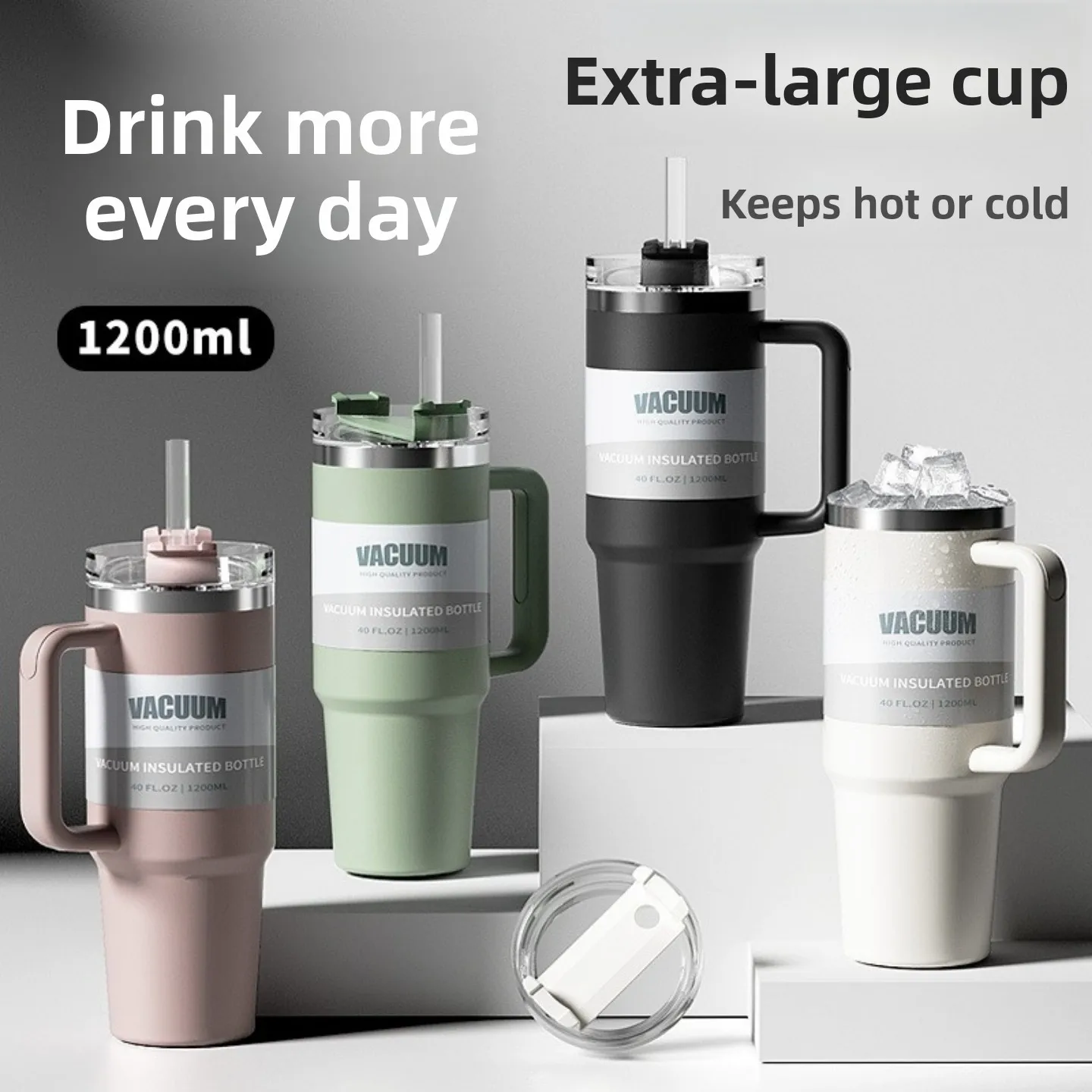 

Large Capaci 40oz Double Drink Insulated Stainl Steel Coffee Cup for Car Modern Simple Sle Office Outdoor Use with Han...