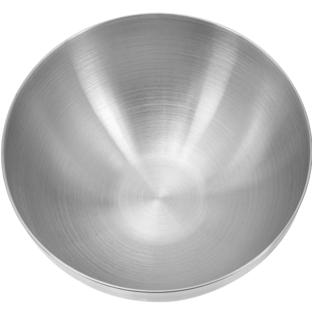 

Stainless Steel Salad Bowl Deep Round Mixing Serving Bowl For Kitchen Fruit Dessert Noodle Food Multi-Function Utensil