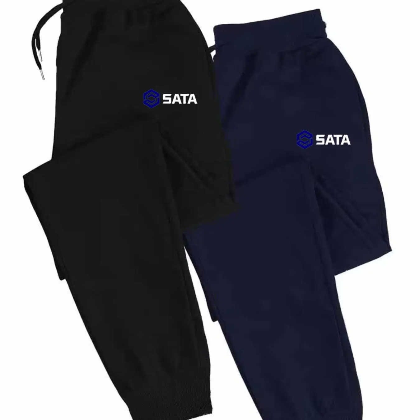 2er-Pack Herren Jogginghosen SATA Logo-Print Sweatpants Elastischer Kordelzug Bündchen am Knöchel Lässige Sporthosen 2026