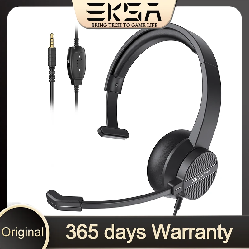 

EKSA H15 Headset with Mic Mute for PC 3.5mm Business Headphones with Rotatable Microphone Noise Cancelling for Call Center