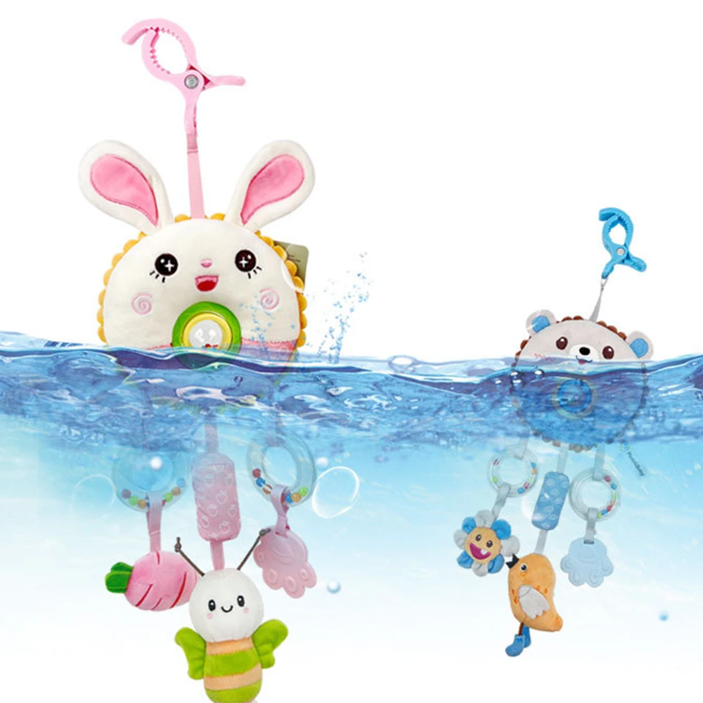 خشخيشات معلقة ألعاب مقعد السيارة للأطفال 0-6 أشهر ألعاب سرير الأطفال حديثي الولادة أشياء ناعمة حسية عربة أطفال ألعاب لعمر 0 12 شهرًا