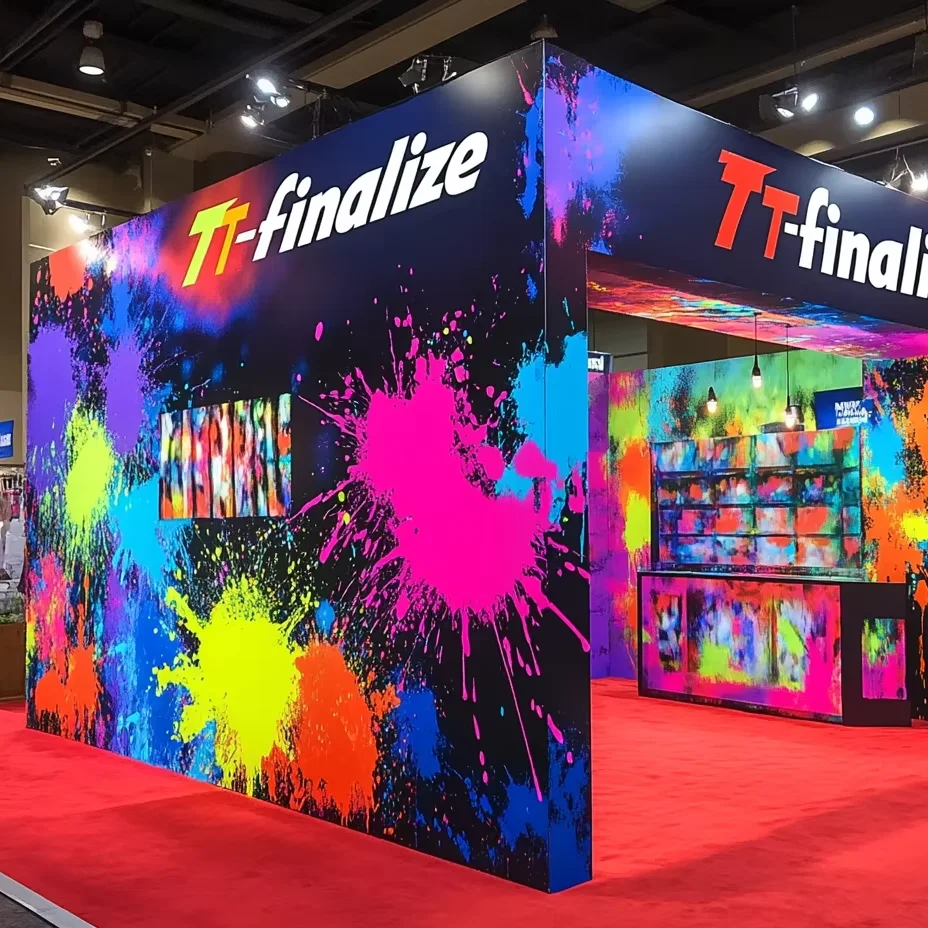 Creative Luminars Backlit Exhibition Lighting Stand 20-20ft Trade Show Booth Large Exhibition Booth Design