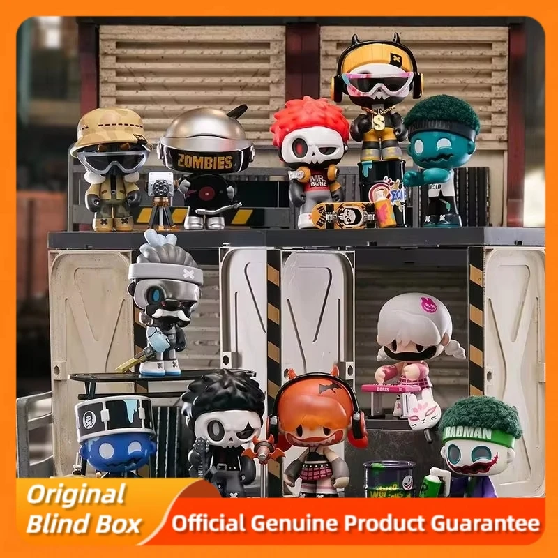 

Подлинная мини-фигурка Mr.Bone Junior2 Live In A Zombie World Series Mystery Box, мультяшный декор, модель из ПВХ, игрушки, подарки для детей