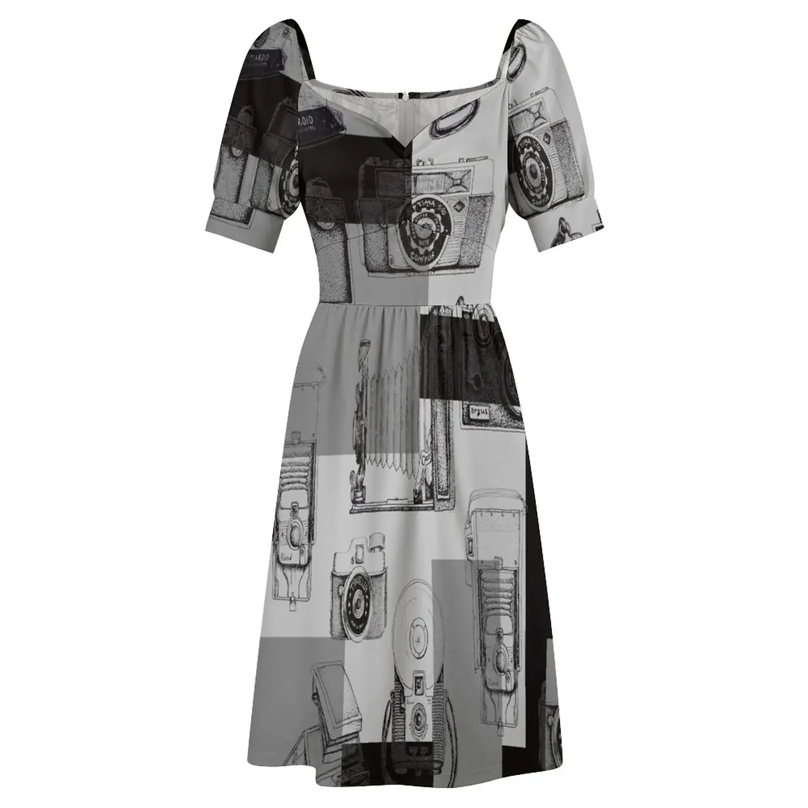 Vintage Camera Collection Robe à manches courtes robe de soirée vêtements pour dames