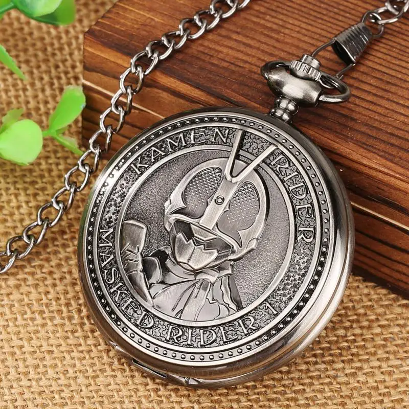 

Antique Kamen Masked Rider Zi-o Anime Action Figures Roman Numbers Dial Comic Fob Chain Pendant Men Quartz Pocket Watch Cosplay