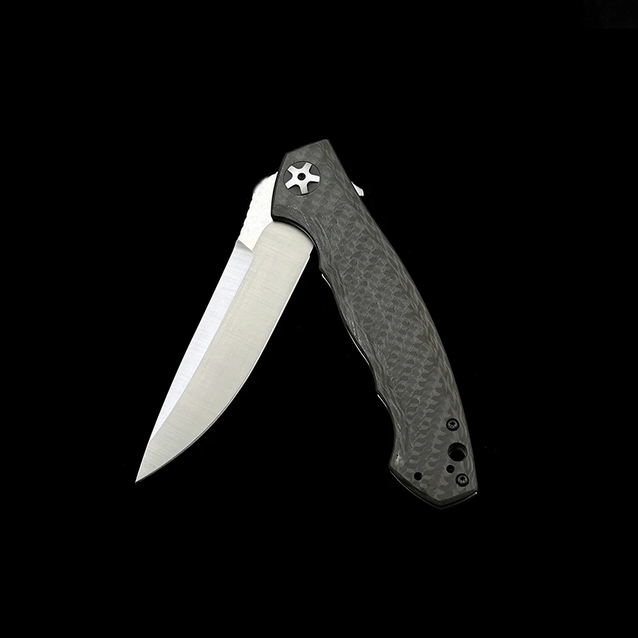 Carbon Fiber Bearing Folding Knife, Ferramenta de bolso EDC, Acampamento ao ar livre e caça, OK 0452CF