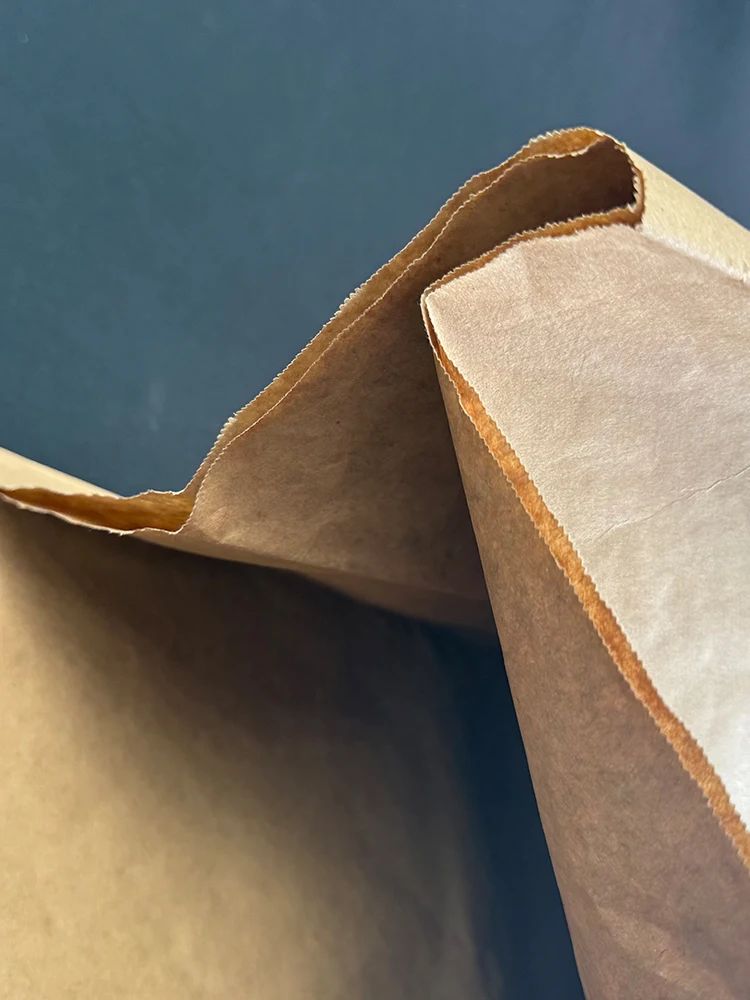 Grande saco de folha de papel kraft multicamadas ecologicamente correto, saco de folha de carvão de qualidade alimentar espessado de 25kg