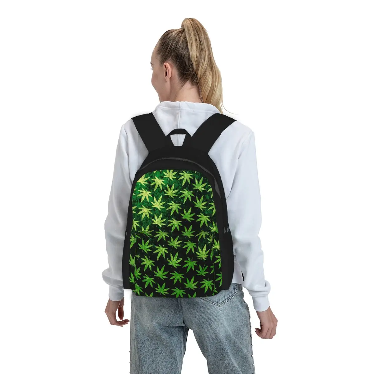 

Cannabis Leaves Marijuana Weed Leaf Backpack Student BookBag Kids School Bag Computer Shoulder Bags for Men Women
