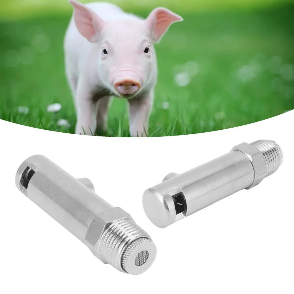 2pcs Even Water Volume Pig Water Nipple G1/2 External Thread Leakproof Pig Drinker Nipple Anti Corrosion With Filter