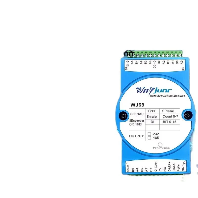 8-channel encoder pulse counter, 16-channel DI high-speed counter, Modbus RTU module WJ69