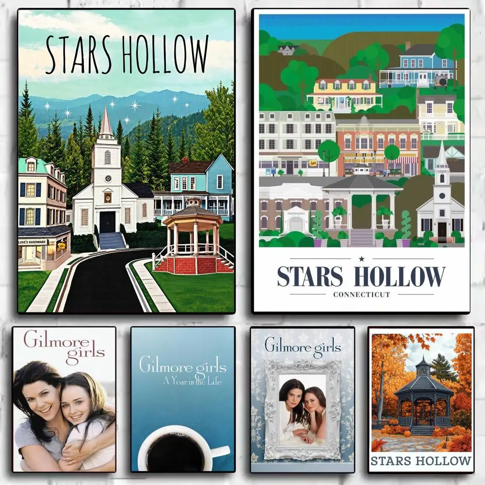 Movie G-Gilmore Girls Stars Hollow Poster Aesthetic Wall Art Poster Modern Minimalist Nordic Home Decor Room Decoration