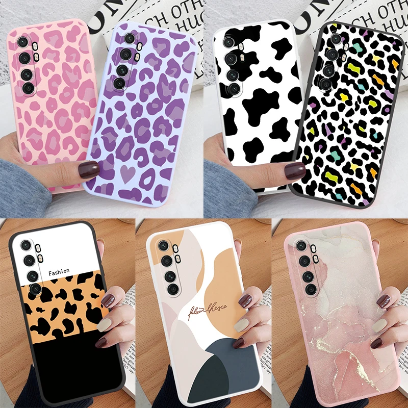 Cover For Xiaomi Note 10 Lite Phone Case Fashion Vintage Leopard Painted Shell Soft Silicone Funda For Xiaomi Note10 Lite Capa