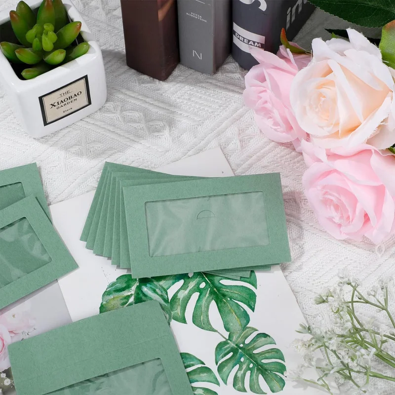 Custom. Window Opening Envelope Bag Wind Easy to Use Film Window Display Bag Card Color Packaging Material Note Ziplock Bag