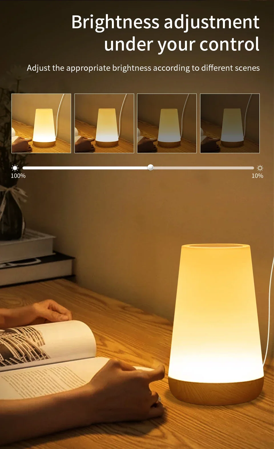 Tuya WiFi Smart Light Bedside Led Night Lights Dimmable Table Lamp RGB Touch Lamp Voice APP Control Google Home Alexa Smartlife