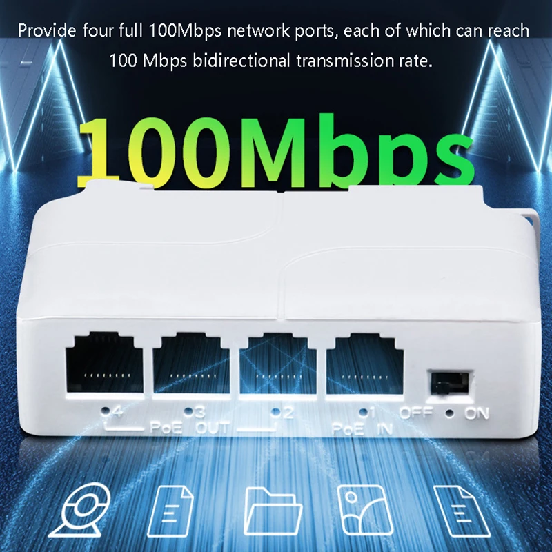 4 Port PoE Extender Waterproof Poe Repeater For IP Port Transmission Extender For POE Switch NVR IP Camera