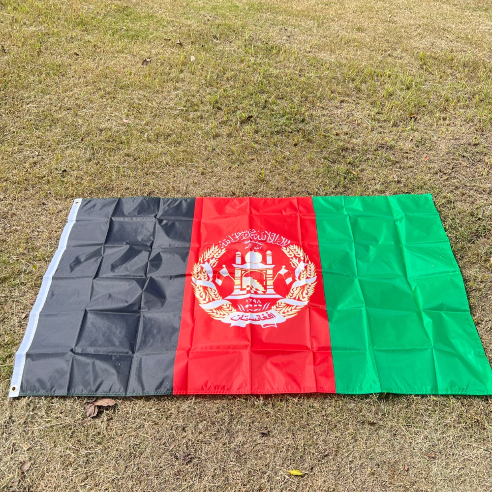 CZY，Afghanistan Flag  90X150cm  Afghan  Flags AF AFG Islamic Republic of Afghanistan Banner