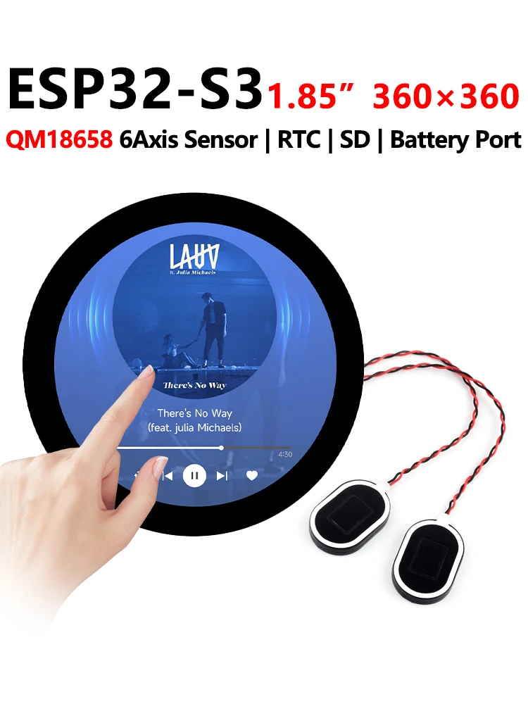 XiaoZhi DeepSeek AI Voice Chat ESP32 S3 Development Board 1.85 inch Round LCD QMI8658 /MIC /SD /MP3 Audio LVGL For Arduino — 2