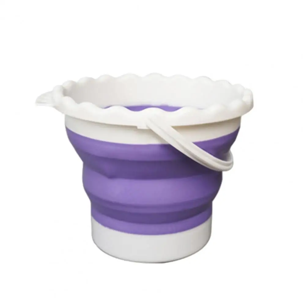 Hold Paintbrush 4 Holes Foldable Design Pen Wash Bucket Household Accessory