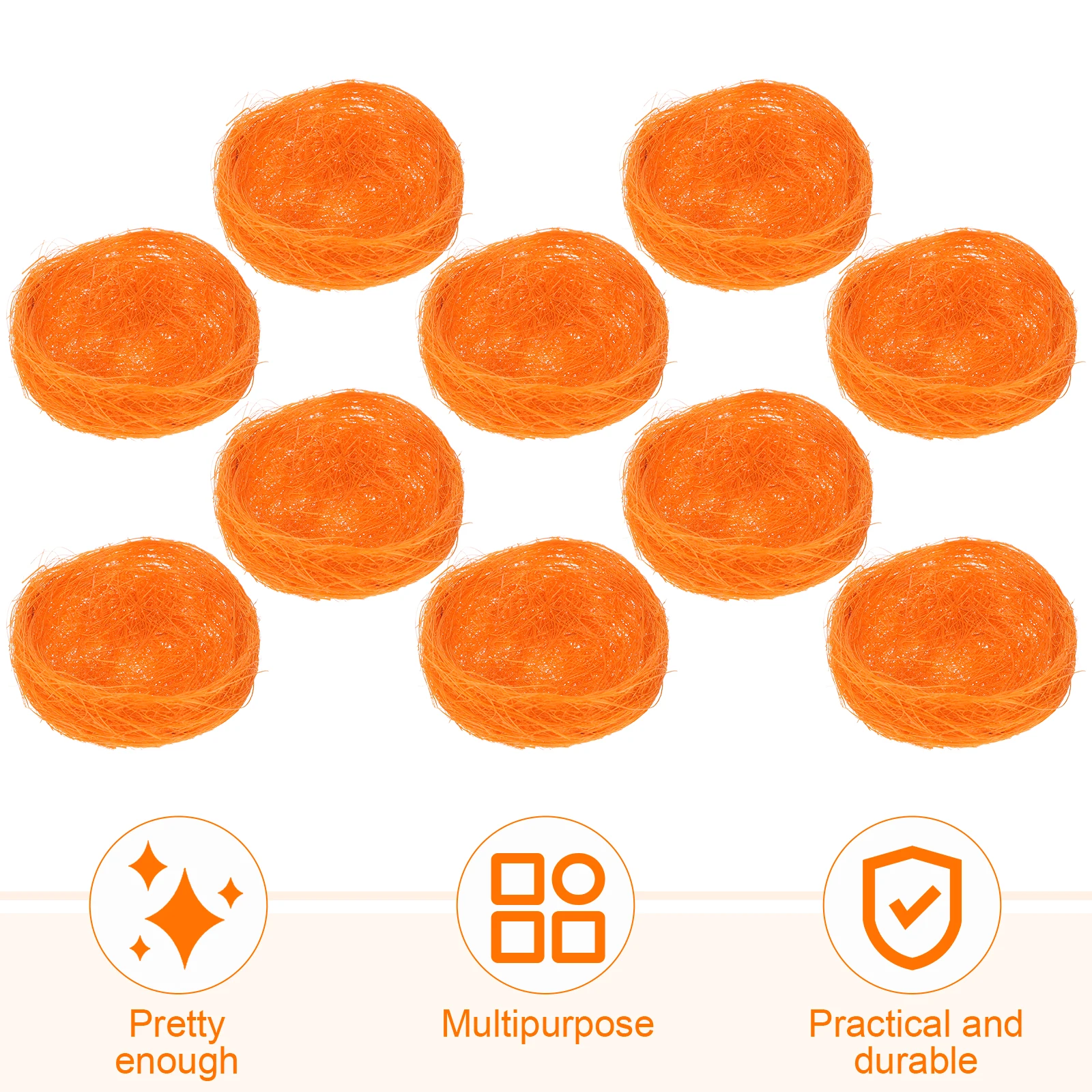 

10pcs Artificial Nest Craft For Garden Decoration Party Ornament Easter Supplies Micro Landscape Decor Bird Cage Accessories