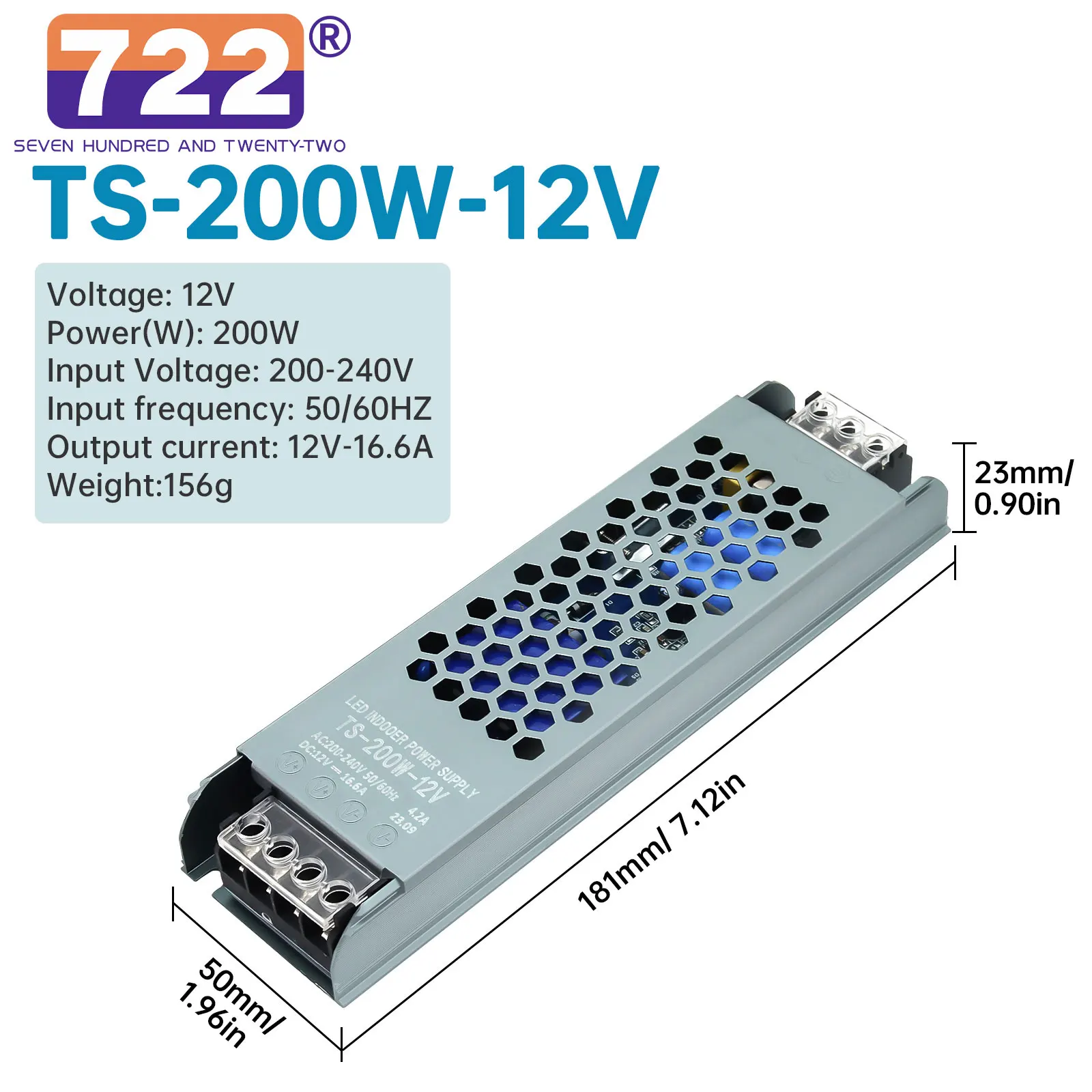 

Светодиодный источник питания постоянного тока 12 В, трансформатор освещения AC190-240 В, бесшумные трансформаторы освещения, 200 Вт, 300 Вт, адаптер питания драйвера светодиодного света