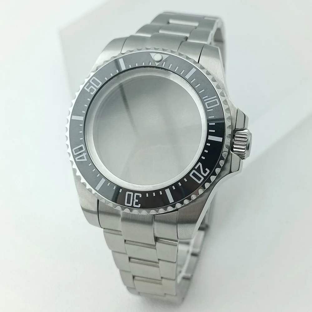 

Корпус из сапфирового стекла, 44 мм, серебряный, морской, большой, глубокий, с сапфировым стеклом, нержавеющая сталь, 28,5 мм, циферблат, ремешок 21 мм, подходит для механизма NH35NH36