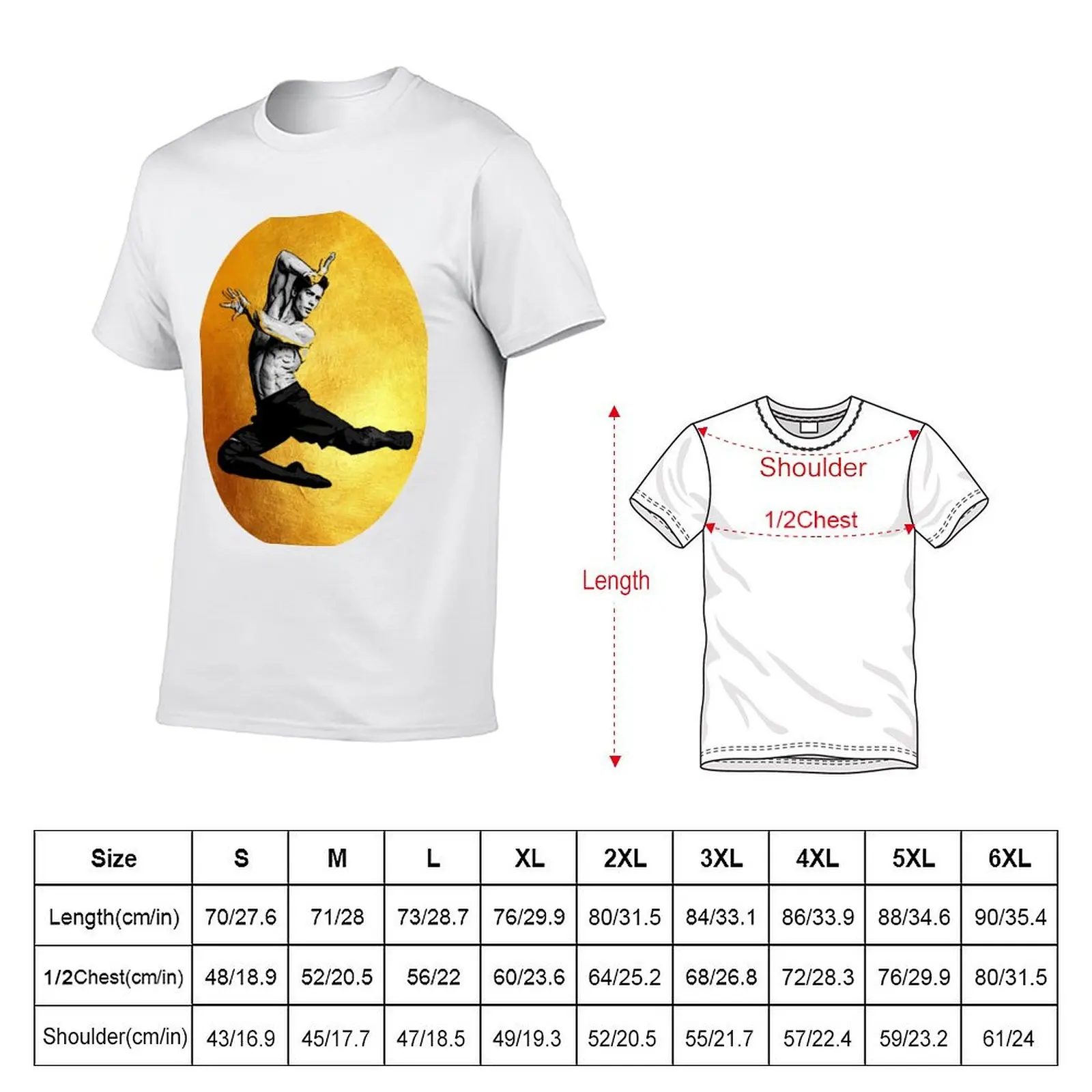 Roberto Bolle italian ballet dancer T-Shirt Large Size Basic Casual T-Shirt