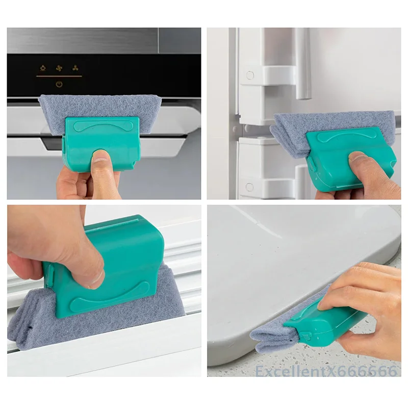 

Mesh Window Cleaning Kit with 3 Groove Brushes 6 Extra Washing Fabrics Screen And Track Cleaning Tool Set for Home