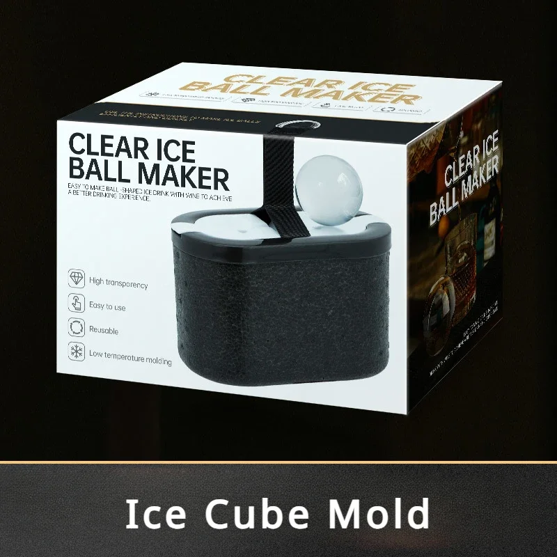 Imagem -06 - Grande Rodada Silicone Ice Cube Box Mold Whisky Ice Ball Maker Clear Sphere Cube Tray 2.4