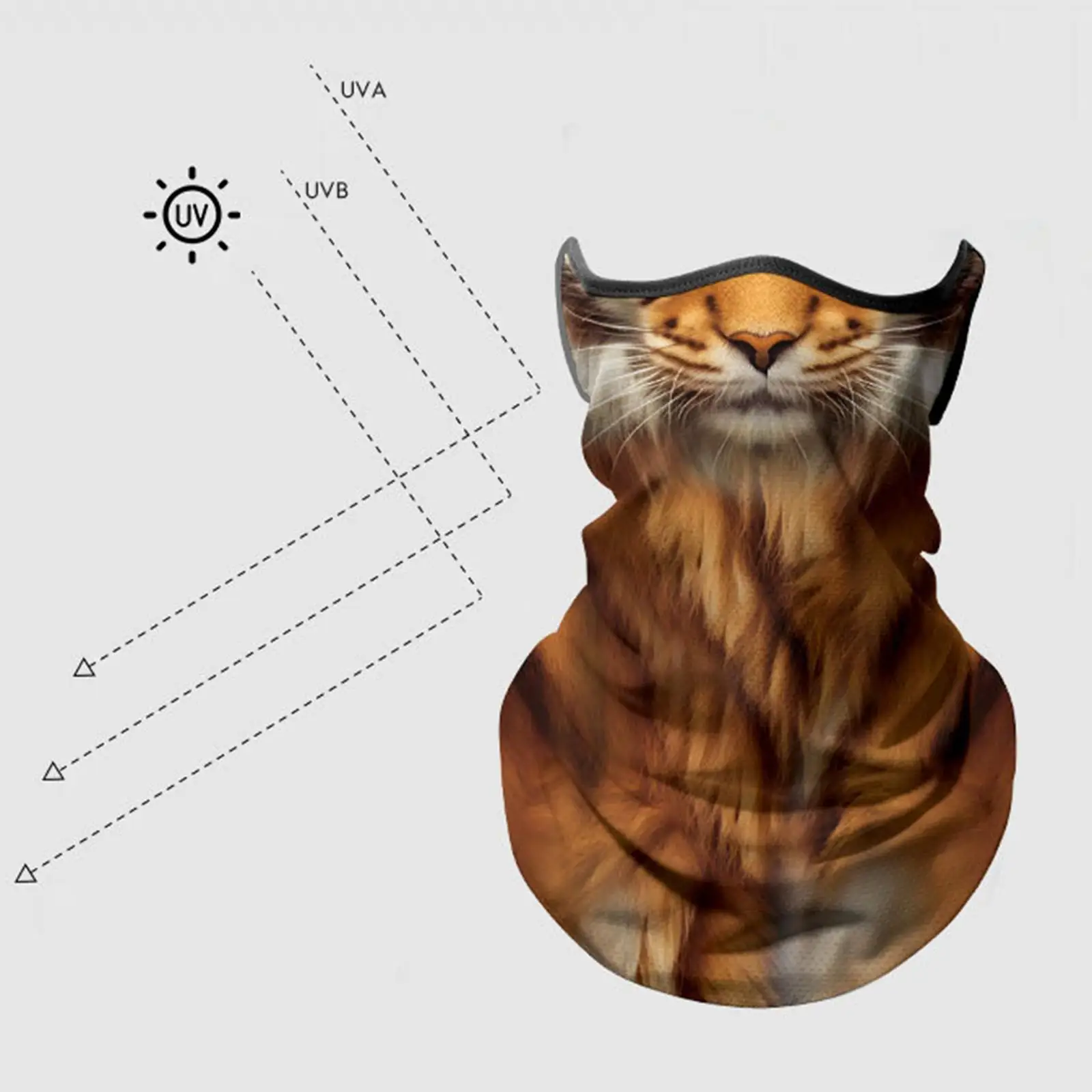 Sun Protective Face Bandana Cooling Neck Gaiter Breathable Mask Lightweight Scarf for Travel Shopping Daily Wear