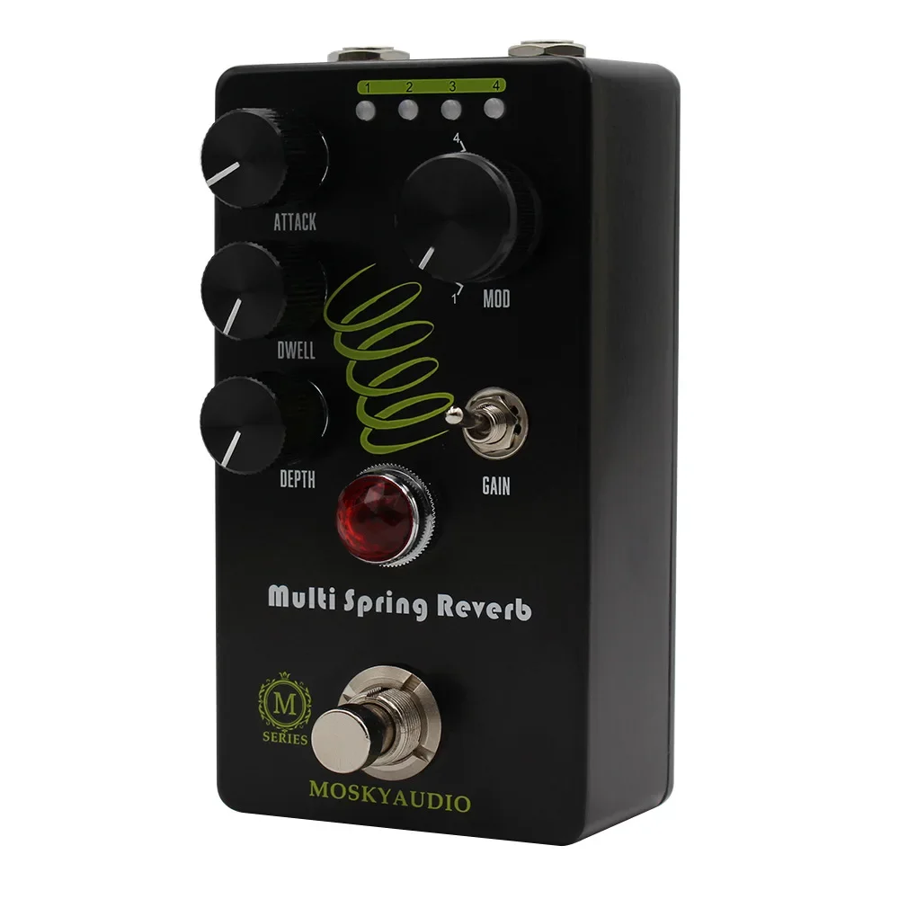 MOSKYAUDIO Multi Spring Reverb Guitar Bass Effect Pedal Reverb Four Models With True Bypass Reverb Effects Guitar Parts