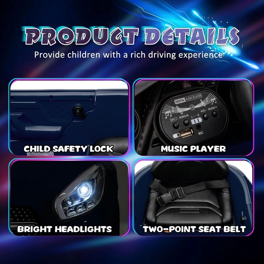 라이선스된 CLS 350 12V 전동차, 2.4G 리모컨, 배터리 구동 전기차, 블루투스 음악, 안전 기능 탑재
