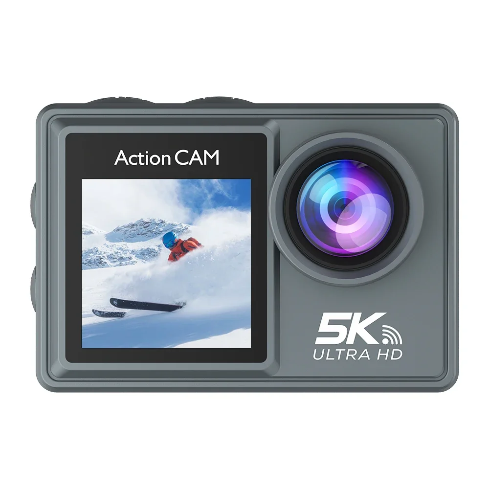 New 5K 30FPS 4K 60FPS UHD WIFI Double color screen 2inch&1.5inch Action Cam era  EIS Sports cam Remote control camcam