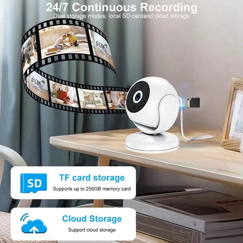 FULL-1080P Беспроводная Wi-Fi камера с цифровым зумом AI камера обнаружения человека ночного видения детская IP-камера наблюдения