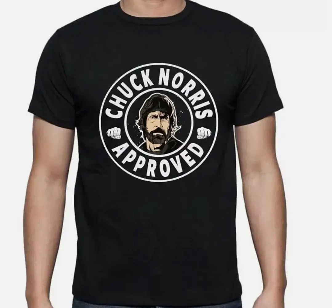 ZYXZ Men's Graphic T-Shirt Chuck Norris Approved Black 2 Eco-Friendly Limited Edition Men's Casual Sports Fasional 822315