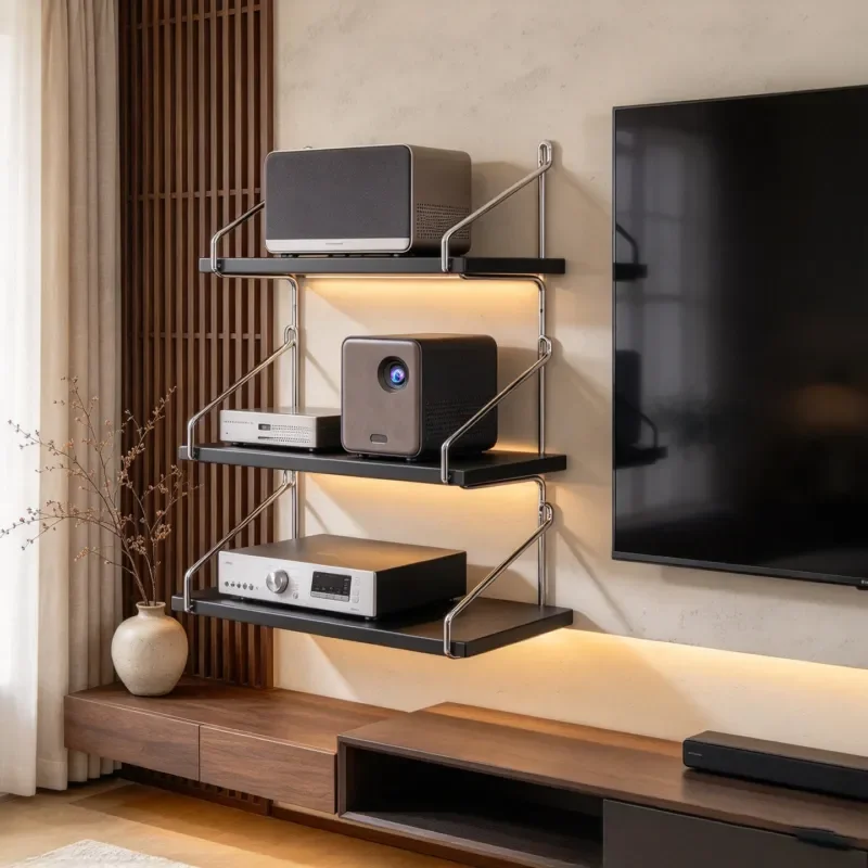 Audio rack Wall-mounted speaker stand Subwoofer rack TV wall HIFI amplifier rack