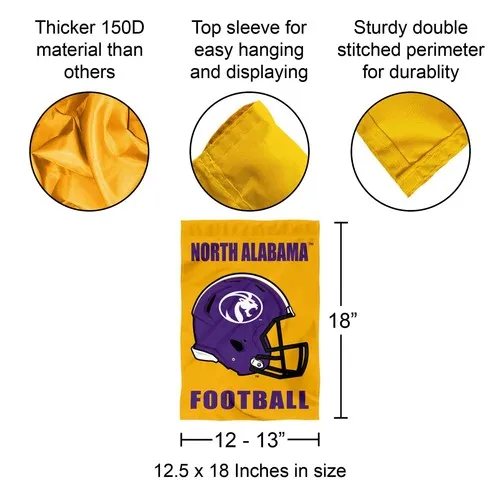 UNA Lions Football Helmet Garden Yard Banner hhp