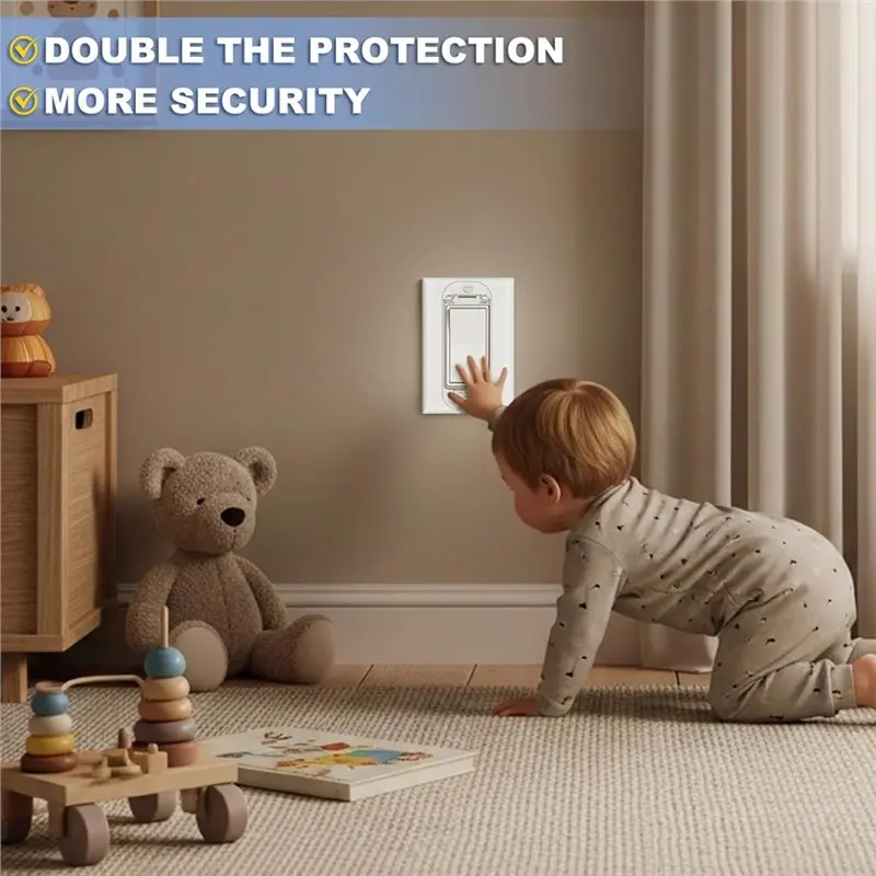 N96R 10 Pack Light Switch Guard Baby Child Proof Wall Light Switch Cover Light Switch Cover Guard