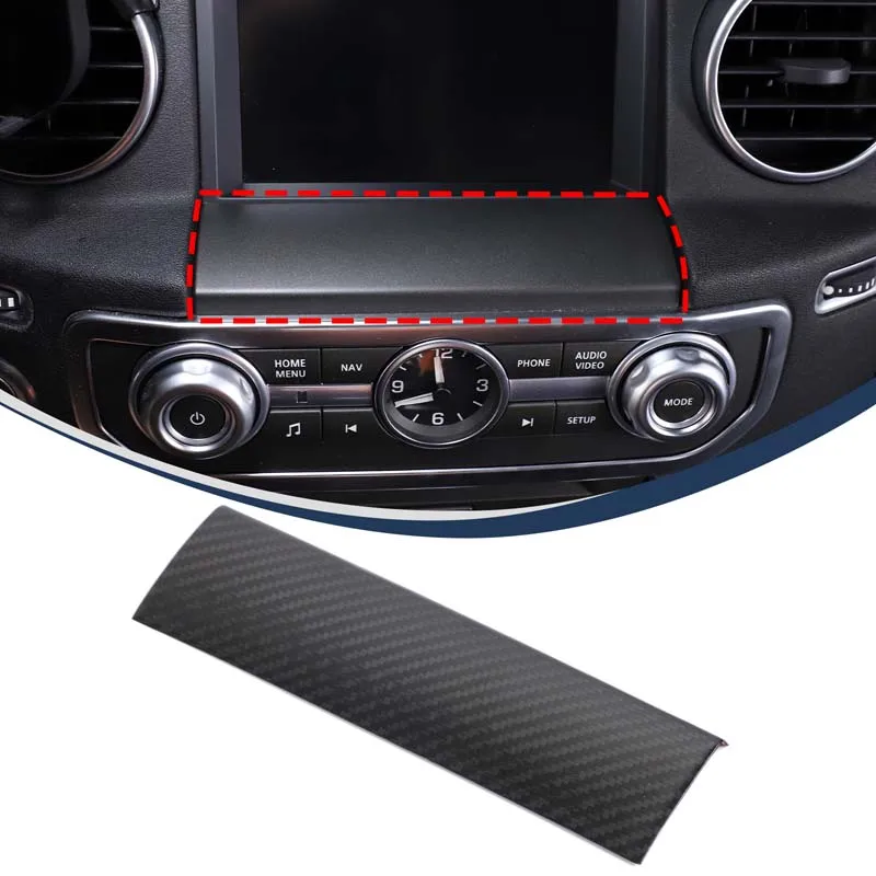 

Real Carbon Fiber Car Central Console Navigation Screen Frame Trim Cover For Land Rover Discovery 4 2010-2016 Accessories