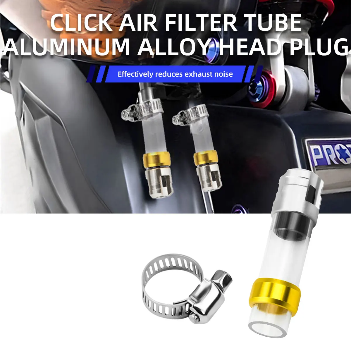 NEUE Für CNC Luftfilter Abflussrohr Z-2391 Ist Geeignet Für Motorrad Zubehör KLICK Legierung Kopf Stecker Universal Motorrad Stecker
