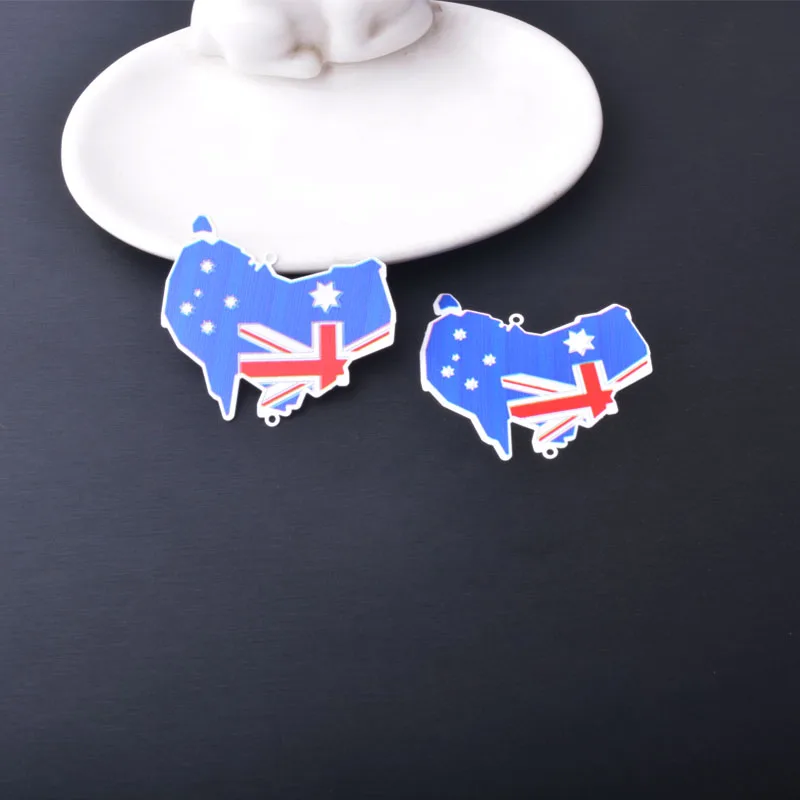 6 Stück Messing-Anhänger mit australischer Flagge, Koala, Känguru, Lotus, Hausschuhen, Strand, Hamsa, Biene, Anhängerverbinder für DIY-Schmuckherstellung – Detail 12