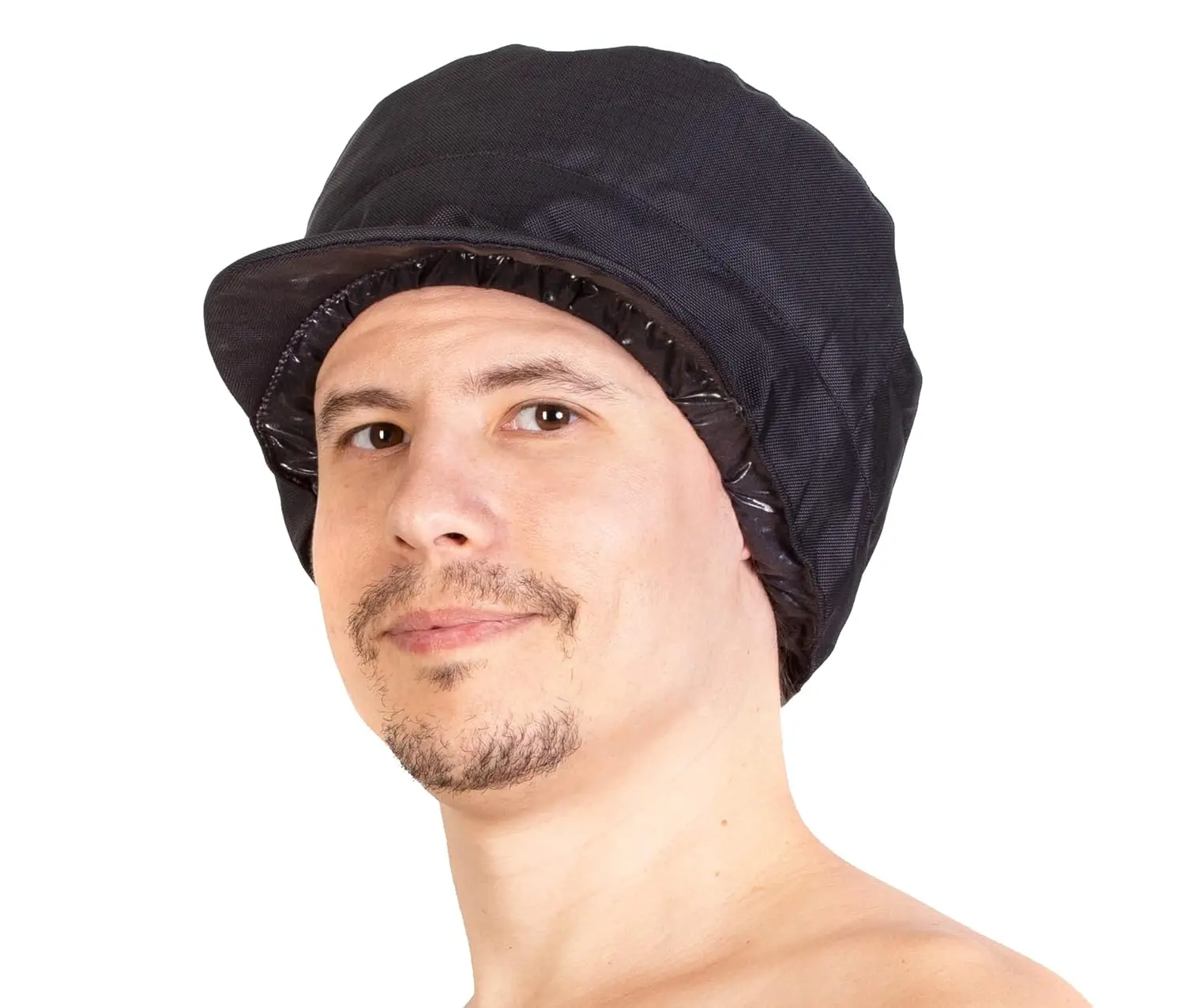 

Men Shower Cap for braids, curls and locs. Be Yourself, Stay Manly. Waterproof Adjustable Reusable and Revolutionary