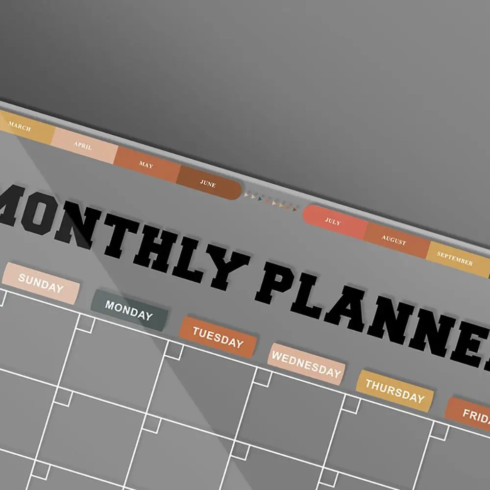 Accesorios de calendario acrílico magnético reutilizable, tablero de borrado en seco Universal fácil de borrar, calendario de nevera transparente duradero