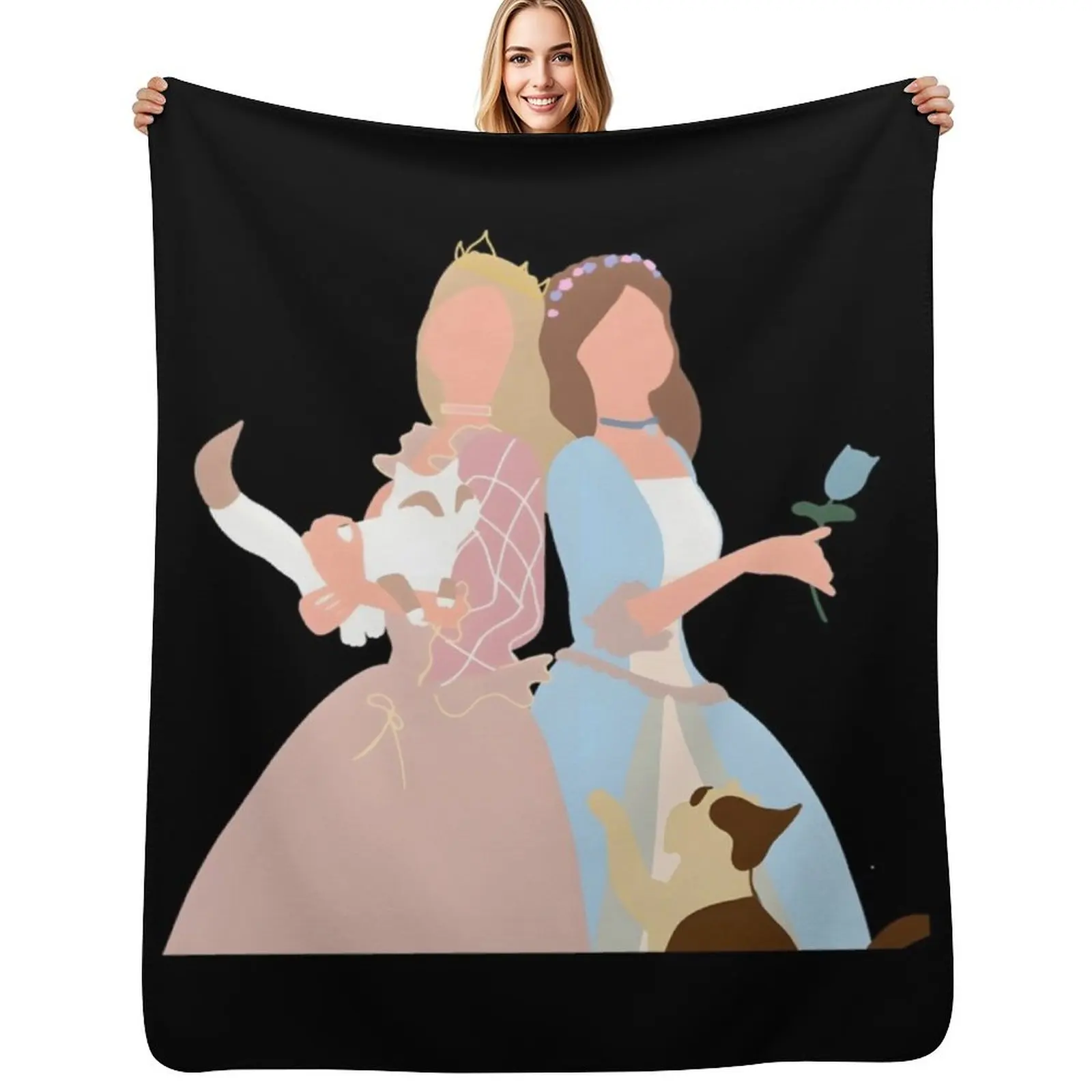 

Princess and The Pauper Pullover Sweatshirt Throw Blanket Durable Warm Blanket for Daily Home Use