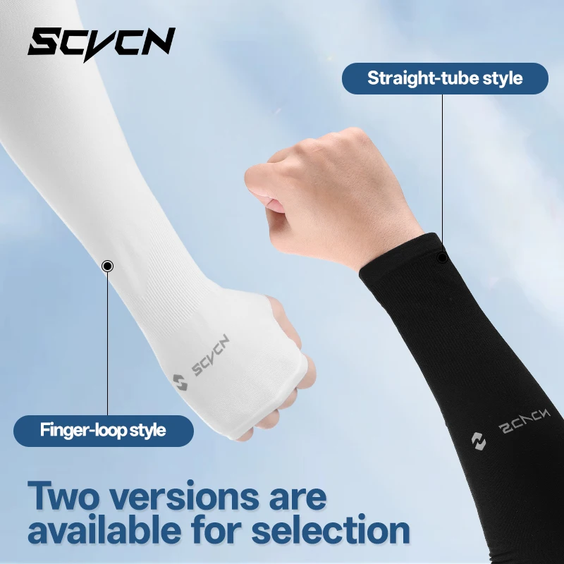 SCVCN جديد الرجال النساء في الهواء الطلق ركوب الدراجات المشي لمسافات طويلة الصيد تشغيل Bikinglce غطاء التبريد النسيج كم UPF50 + أكمام الحماية من الشمس