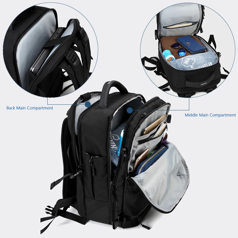 Men Expandable Travel Backpack for 15