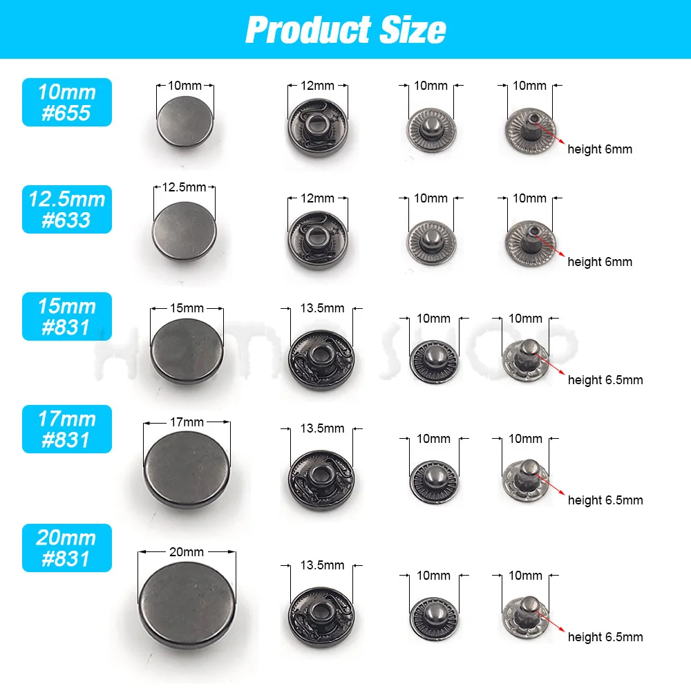 Snaps Buttons Dies Metal Buckle Installation Mould Rivets Eyelets Press Dies For Hand Press Fasteners Installation Tools Machine
