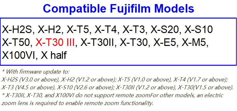 USB-C BR-3F Drahtlose Fernauslöser für Fujifilm X-T50 X100VI X-S20 X-H2S X-H2 X-T5 X-T4 X-T3 X-T30II X-T30 X-S10 – Detail 1