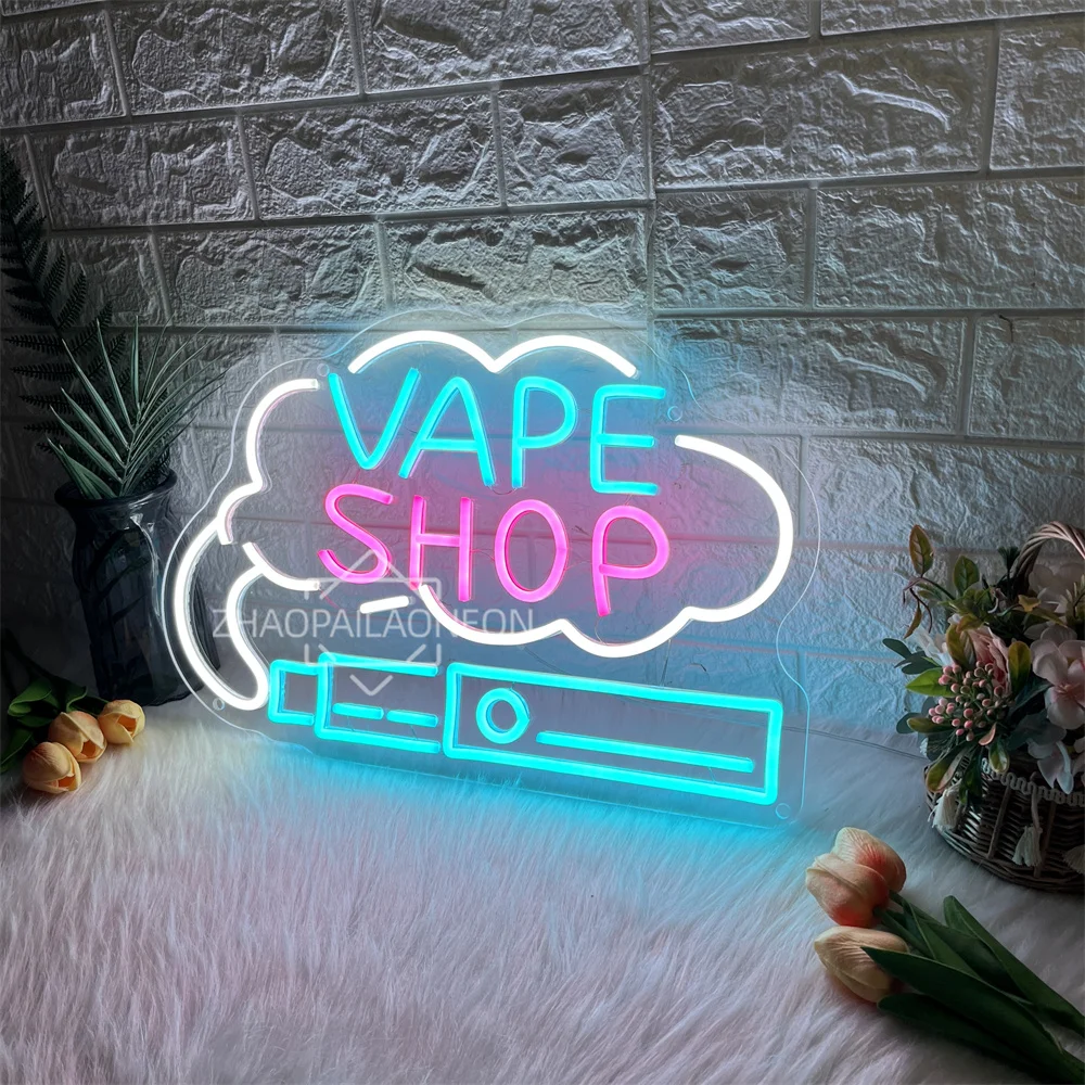 VAPE SHOP Led Neon Sign Wall Room Party Bar Decor LED Neon Light Signs for Bedroom Bar Club Pub Decor Business Sign Gifts view 5