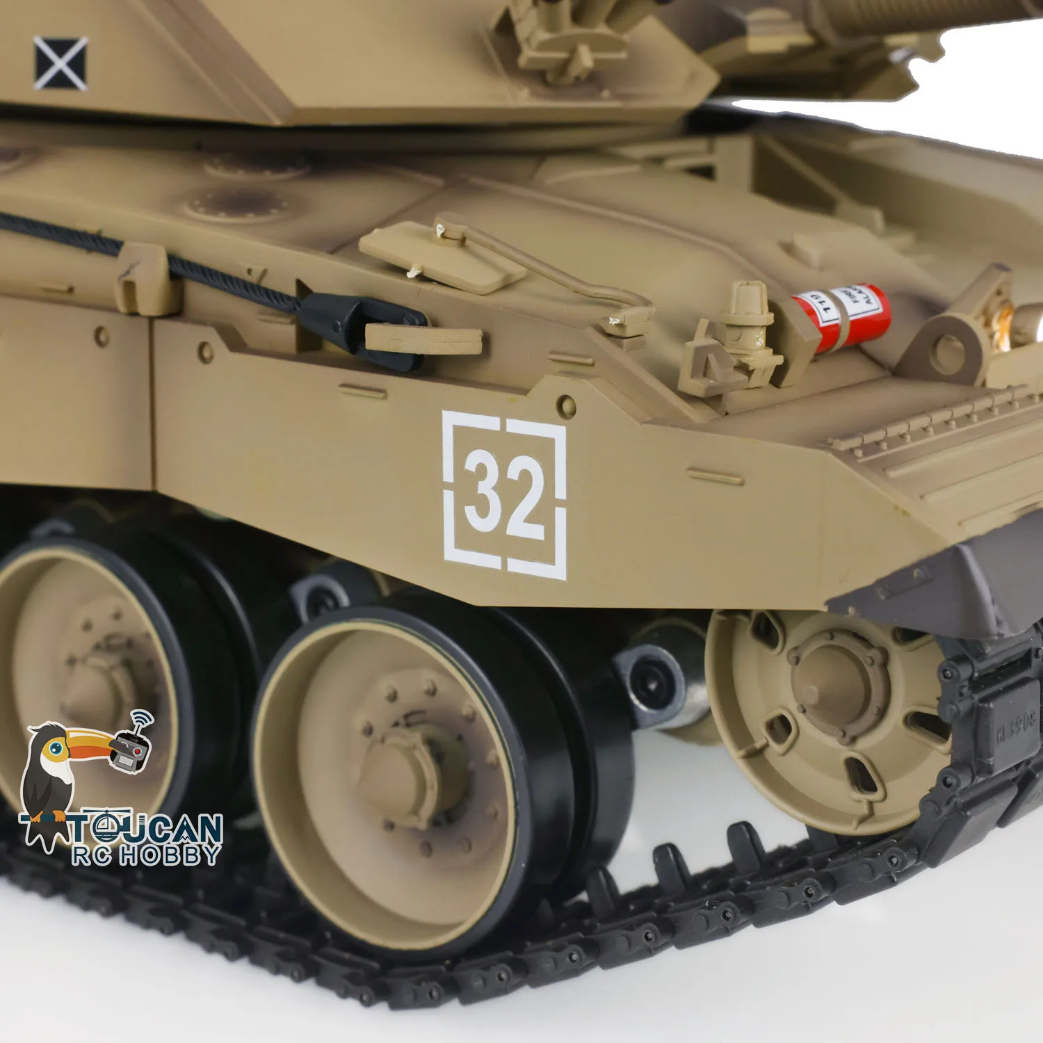 

2.4G 1/16 Henglong 7.0 Plastic Challenger II RTR RC Tank Model 3908 Modern Remote Control Military Vehicle for Fans